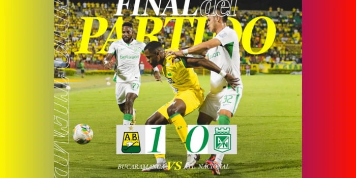 Atlético Bucaramanga venció 1-0 a al Nacional con un gol de Fabry Castro