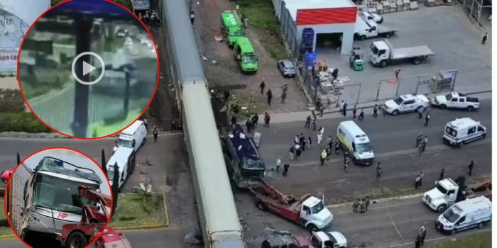 Video: Tren embistió un bus y dejó 10 muertos y más de 40 heridos