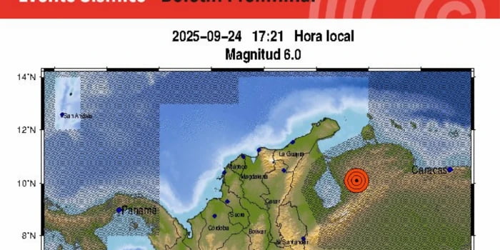ÚLTIMAHORA | Fuerte sismo de magnitud 6.1 sacudió a Venezuela y se sintió en Colombia