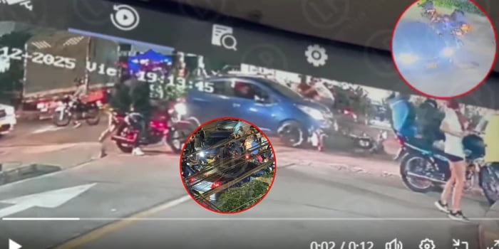 Video: Violento ataque a disparos en plena vía de Piedecuesta dejó dos heridos